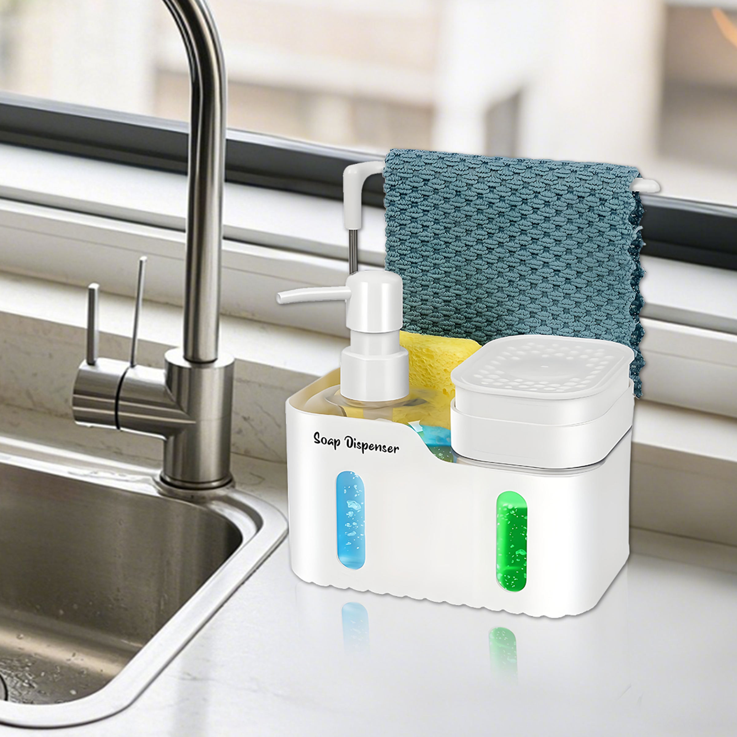 2 in 1 multifunctional soap dispenser