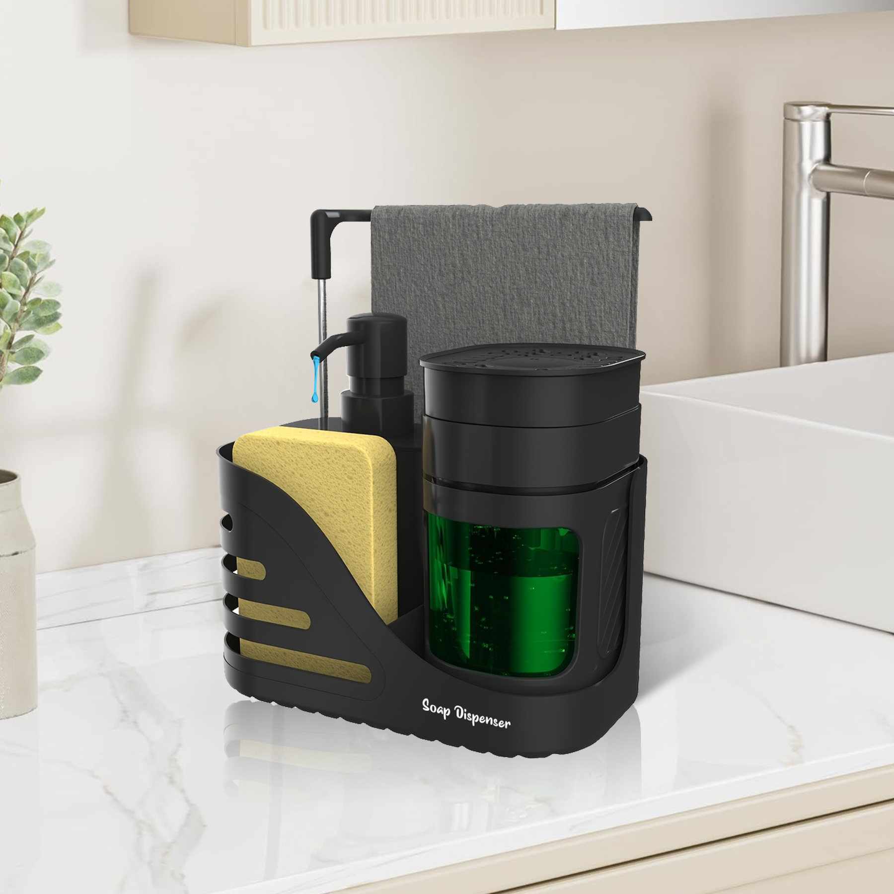 Durable Transparent Plastic Soap Dispens