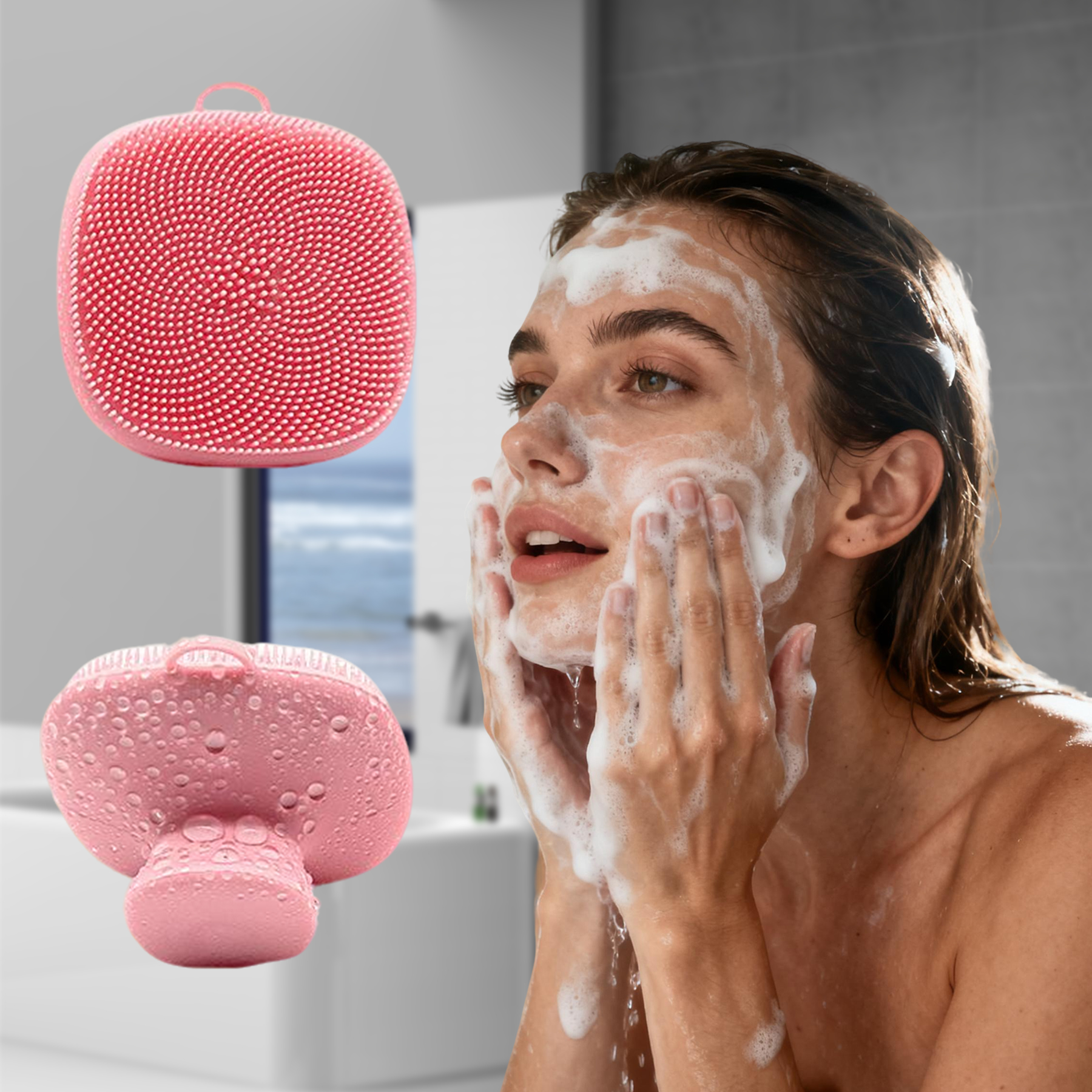 Eco-friendly 100% Silicone Baby Bath Fac