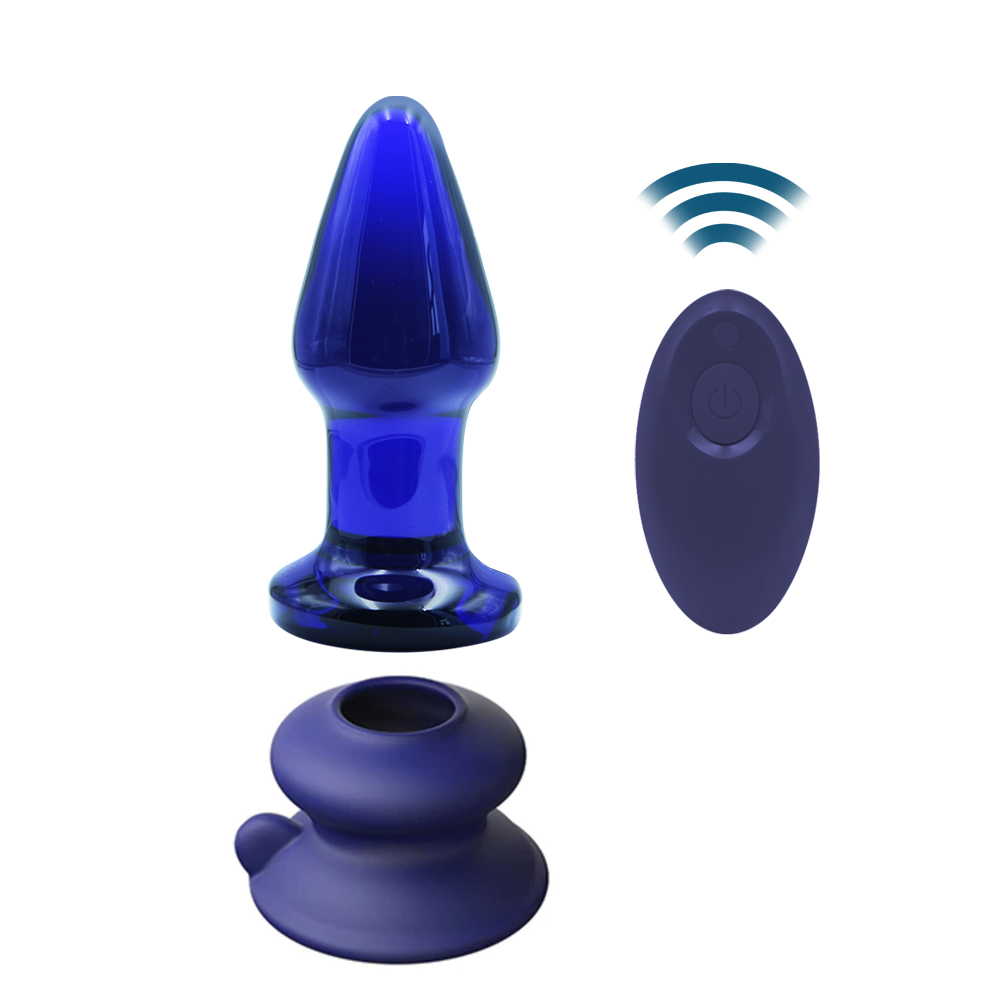 Remote Control Glass Vibrating Anal Plug[LXA22G01]