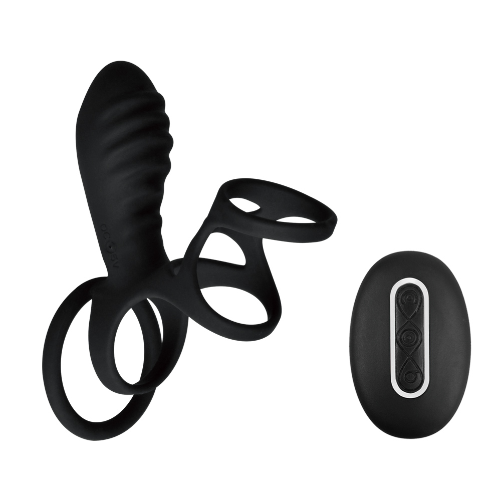 Remote Control Silicone Vibrating Cock Ring[COBM18007]
