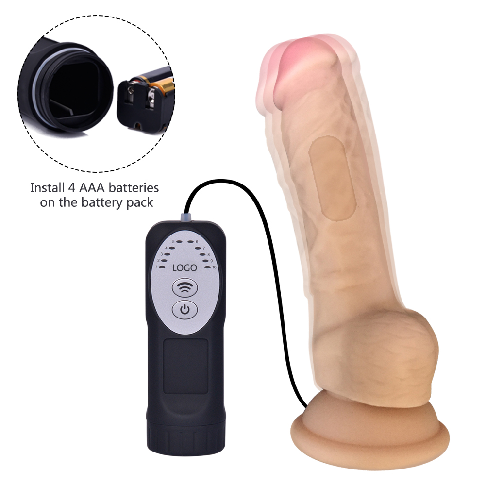 Wired Control Liquid Silicone Vibration Dildo[LXY001]