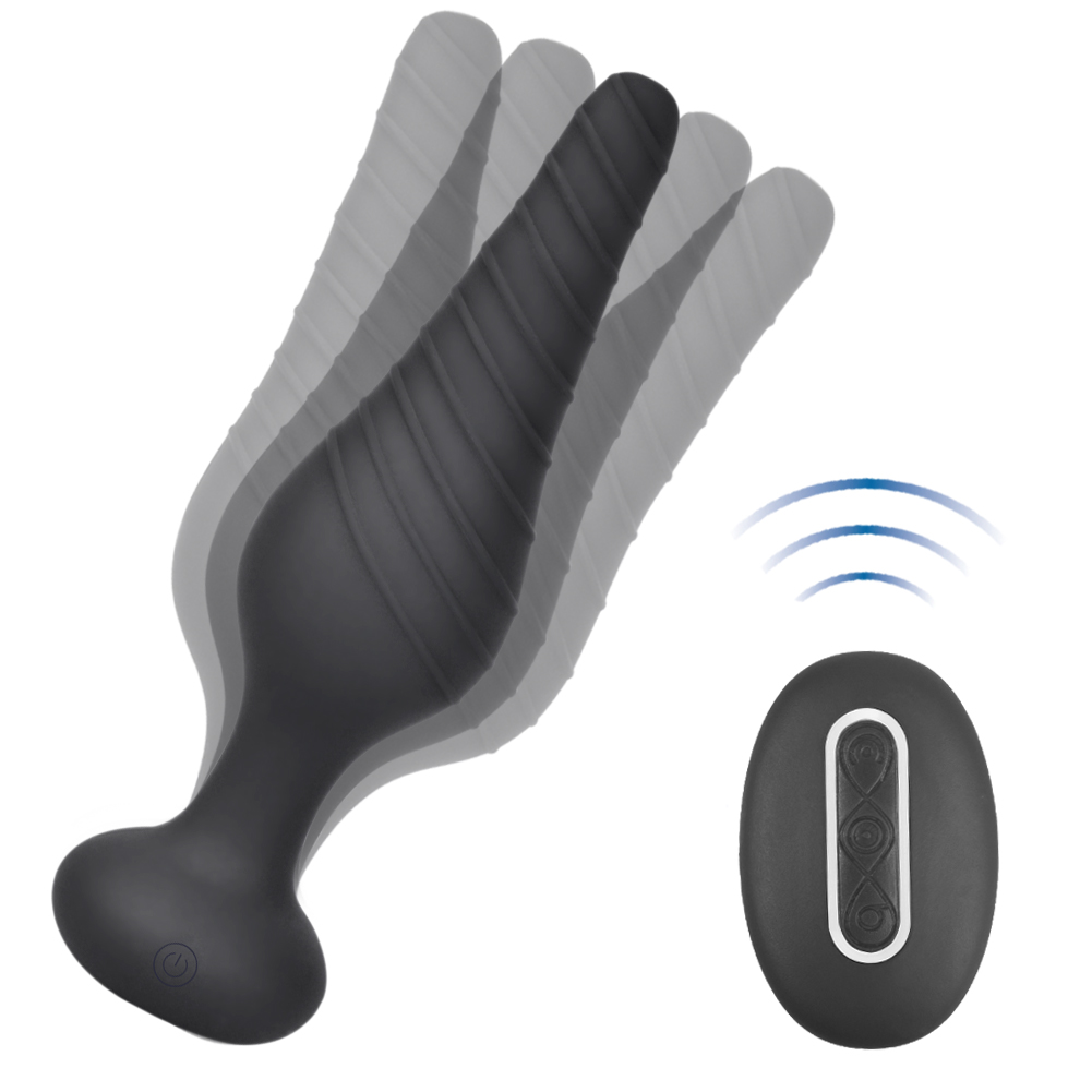 Wireless Remote Control Vibrating Silicone Anal Toys[COBM18005]