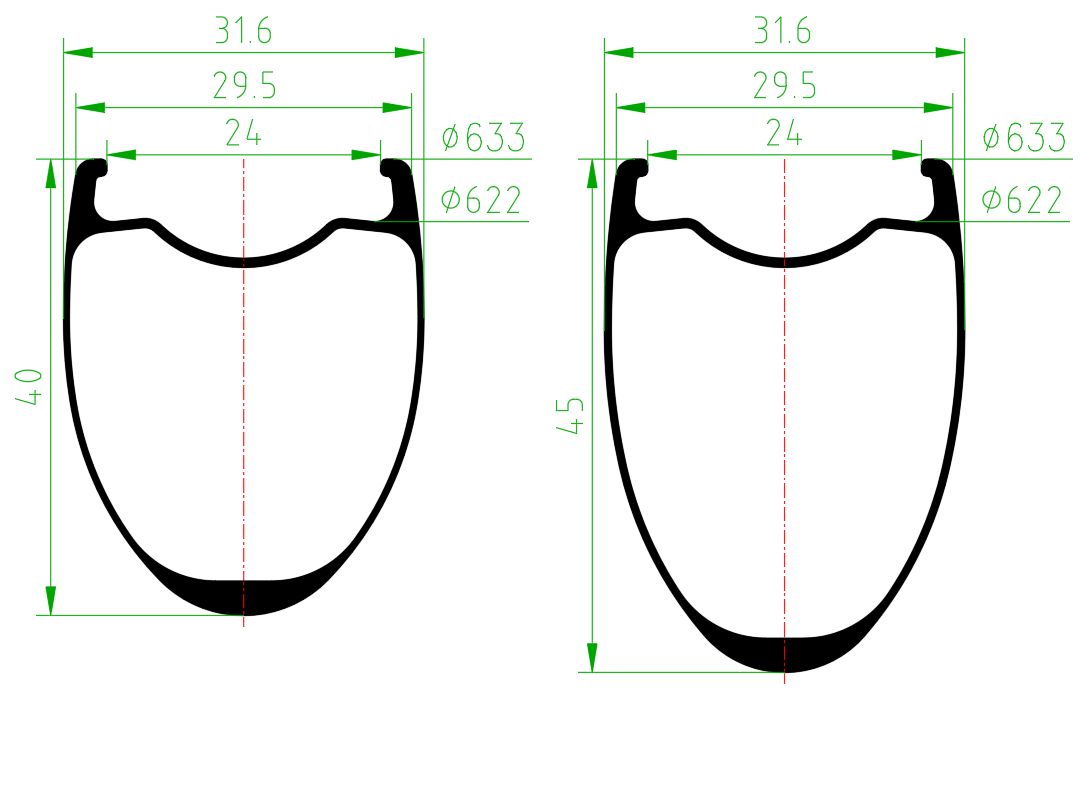 2026款CS4045碳纤维辐条轮组