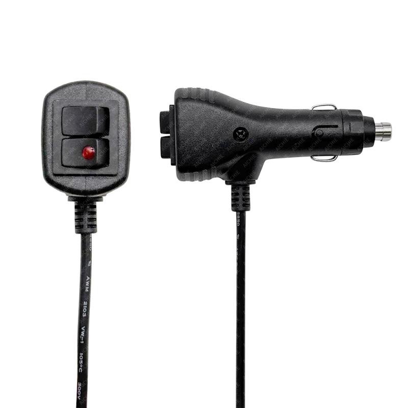 12V 24V Vehicle Car Cigarette Lighter Boat-shaped Switch Power Cable