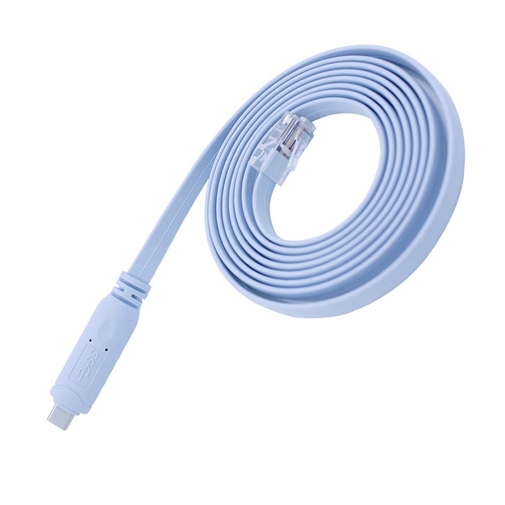 6FT USB Type-C to RJ45 Console Cable with FTDI Chip FT232RL, USB-C to Serial RS232 Rollover Cable for Routers and Switches