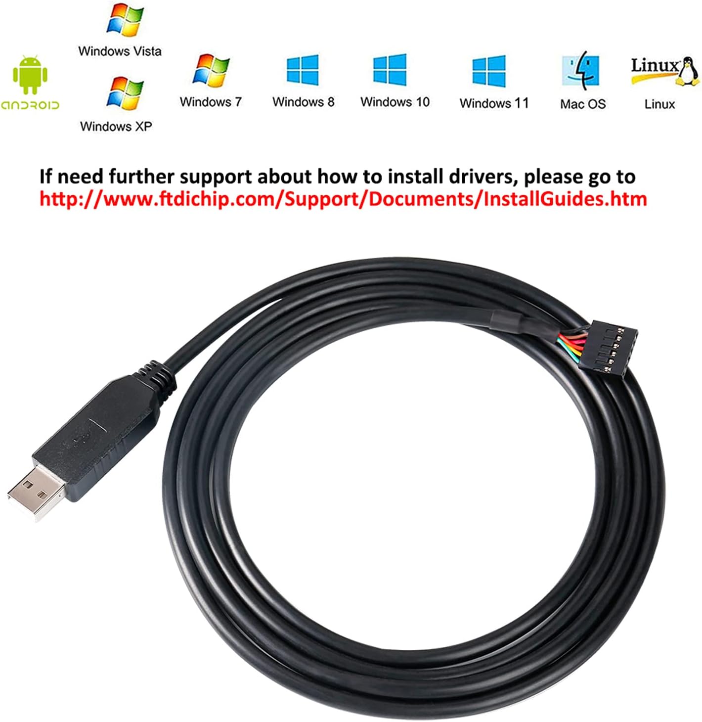 6 ft FT232RT Chip USB to TTL Serial Console Cable