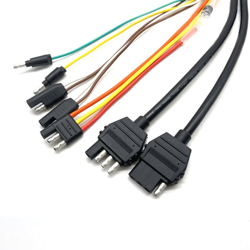 Custom SAE Trailer Plug and Bullet Connector Wiring Harness