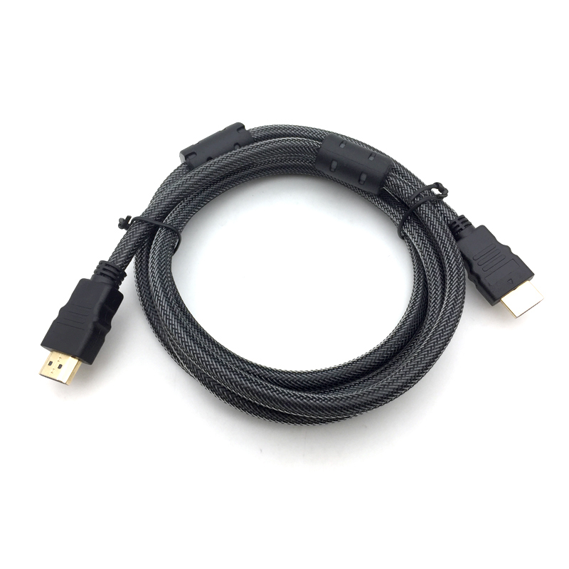 HDMI 2.0 Braided Cable 4K 3D Male to Male with Dual Ferrite Cores