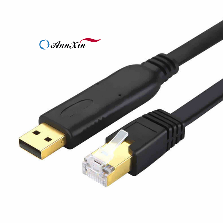 FTDI USB to RJ45 Console Cable with Gold-Plated Connectors, USB to Serial RS232 Rollover Cable for Cisco Routers and Network Switches