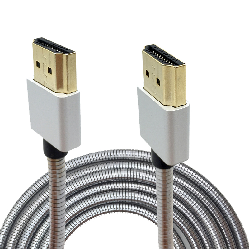 HDMI Male-to-Male Cable with Flexible Metal Hose Jacket 4K 3D Ethernet