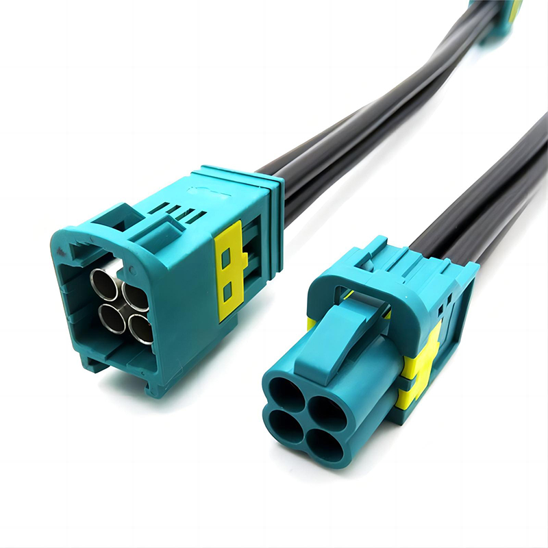 High-Speed HFM FAKRA 4-Pin HSD Connector to Coaxial Cable for Automotive Applications