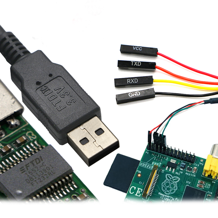 USB-A to 4-Pin Female Header TTL Serial Cable – FTDI/PL2303 Compatible 5V/3.3V