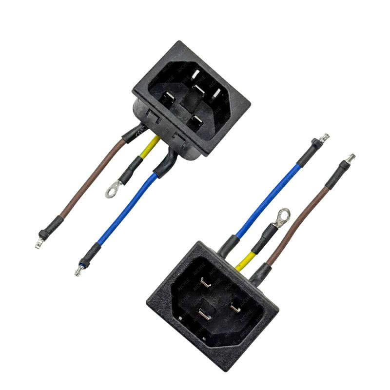 IEC AC C20 Male Electrical Socket Inlet Power Cable