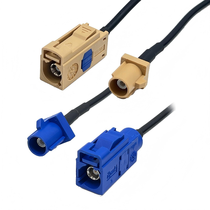 LMR100 Fakra Code C to Code I Male to Female Cable – Low Loss GNSS WiFi Extension Coax Jumper 6m for Automotive Use