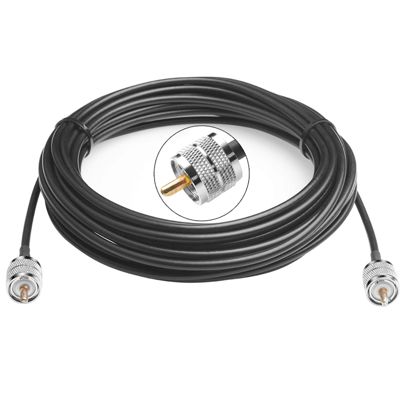 Low Loss RG58 Coaxial Cable – UHF PL-259 Male to Male Jumper for CB Radio & RF Applications