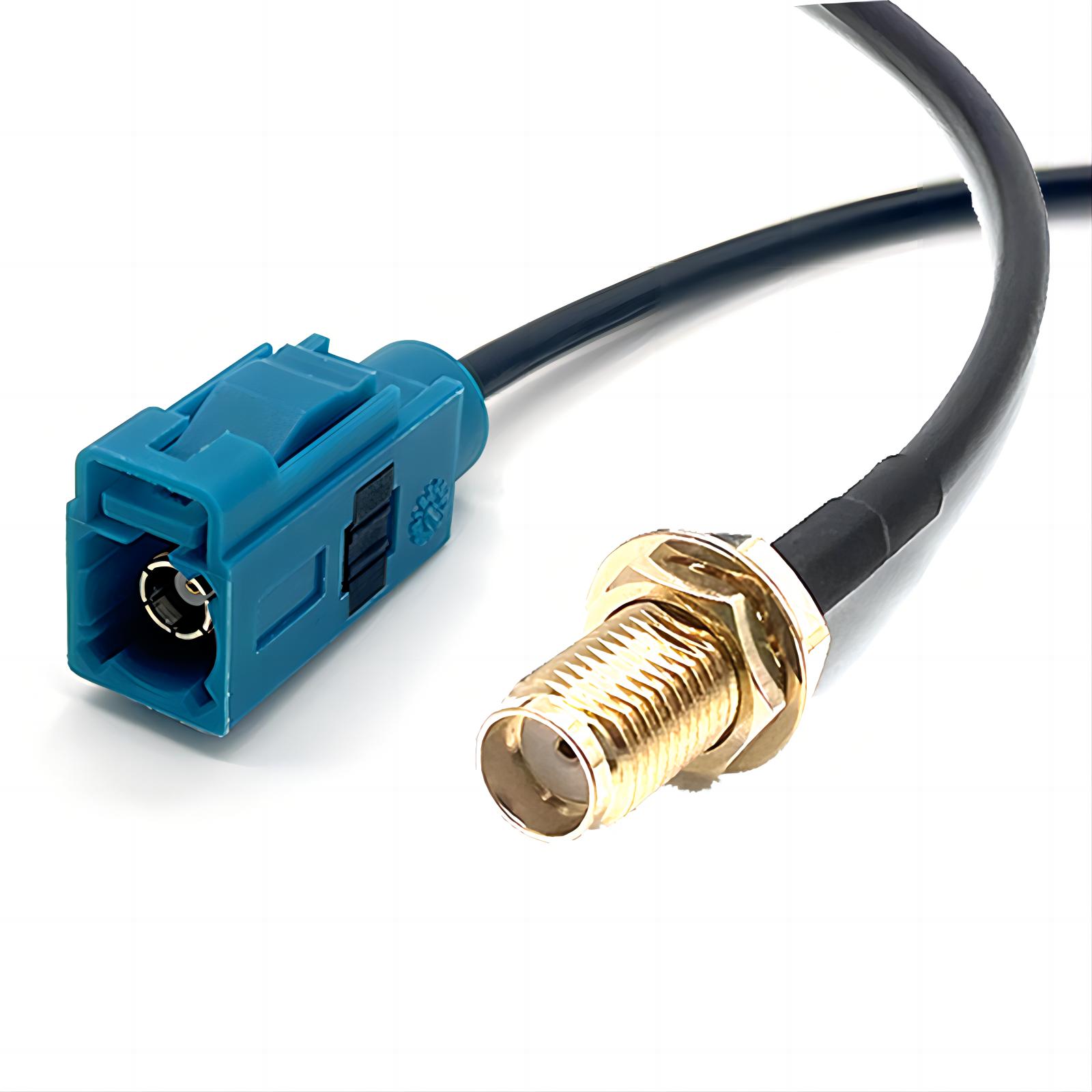 Mini FAKRA Z Female to SMA Female Bulkhead Vehicle Antenna Adapter RG174 Coaxial Cable