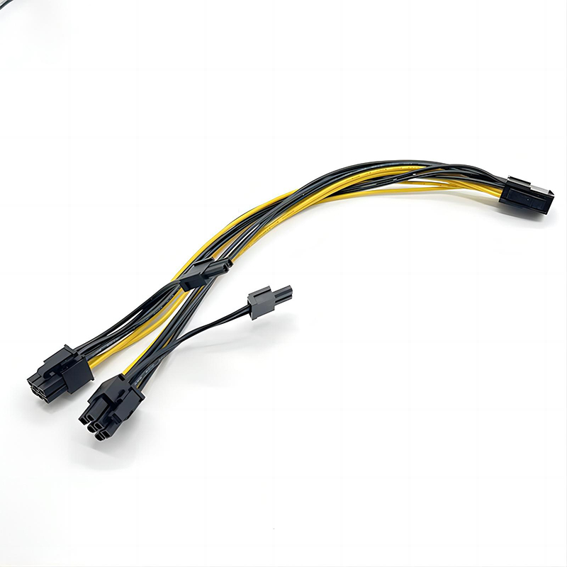 PCI-e 6 Pin to Dual PCIe 8 Pin (6+2) Graphics Card PCI Y-Splitter Extension Cable