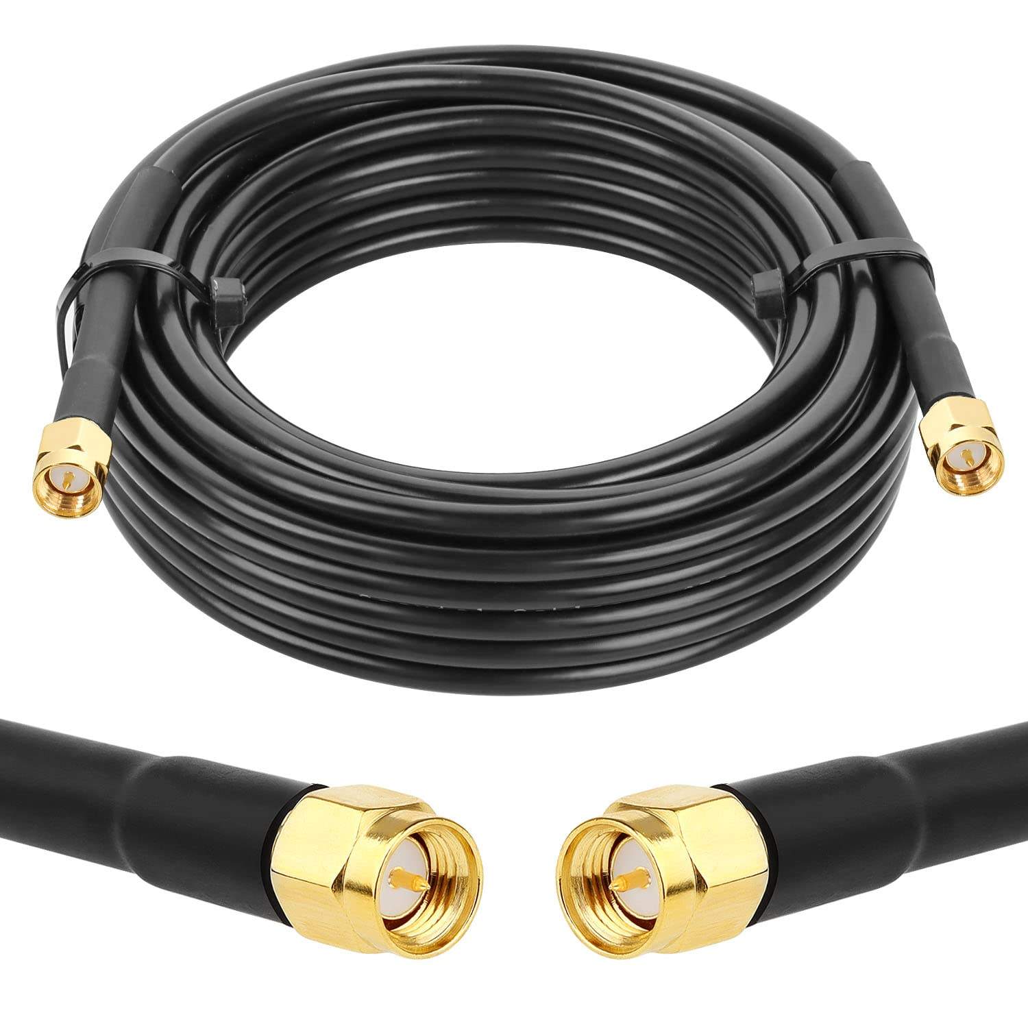SMA Male-to-Male RG58 RF Coaxial Cable 50Ohm Low-Loss Extension for Pigtail Antenna 3G 4G LTE GPS RF Radio WiFi Applications