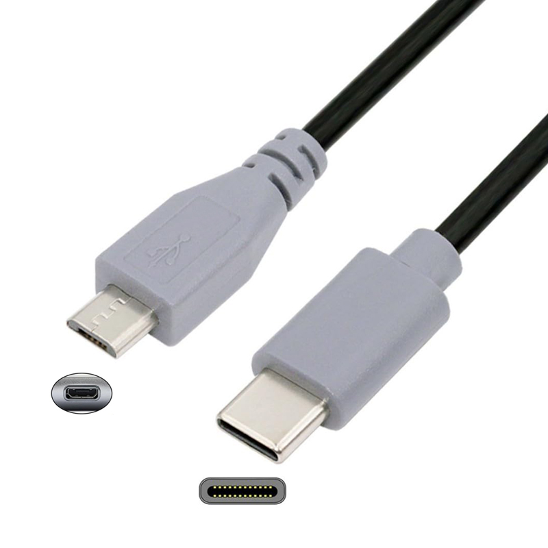 USB Type-C to Micro USB Charging Data Cable, Fast Charge, OTG, Sync Cord