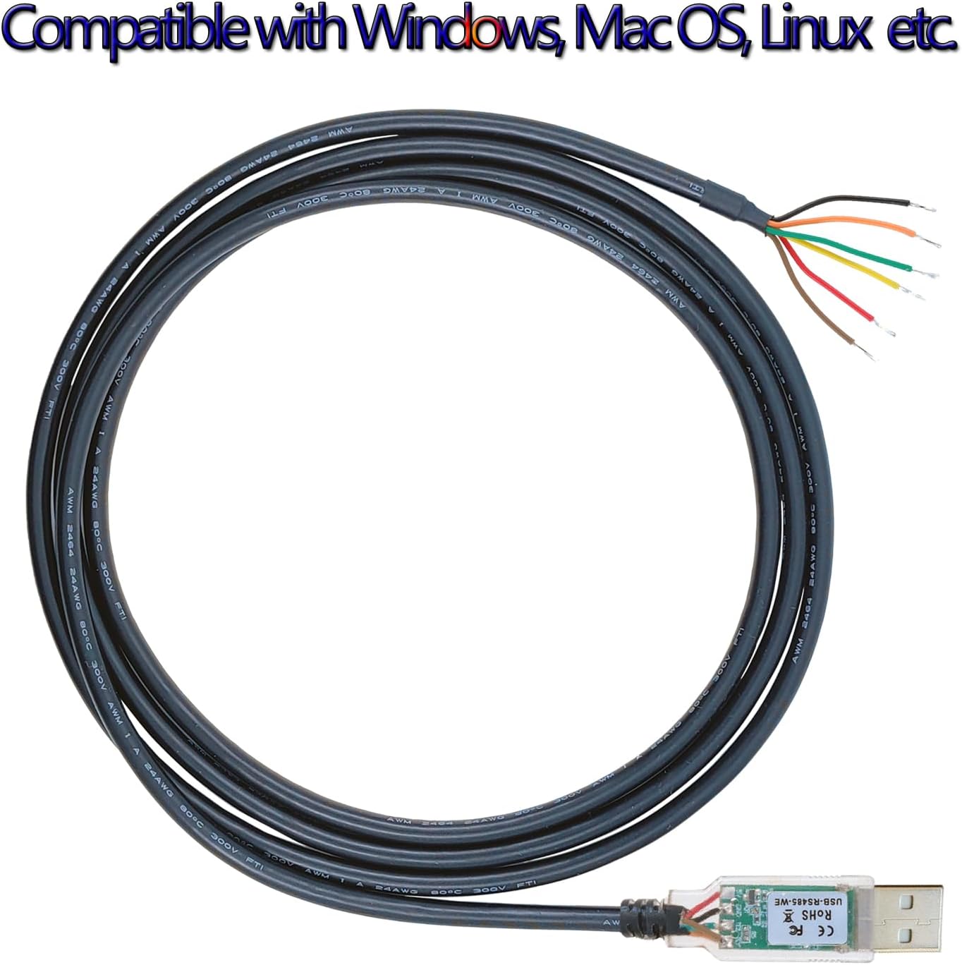 USB-RS485-WE-1800-BT USB to RS485 Serial Cable 6 Feet UART Converter