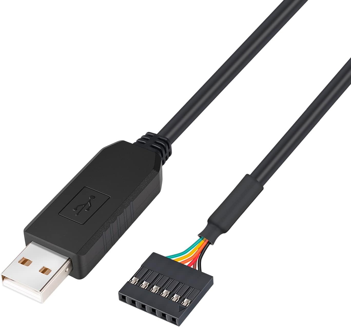USB to TTL Serial 5V Adapter Cable with FTDI FT232RL Chip 6 Pin 0.1 inch Pitch Female Socket Header UART IC Windows 11 10 8 7 Linux MAC OS