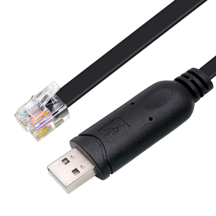 USB-A to RJ12/RJ11 Serial Adapter Cable – FTDI Chipset Compatible