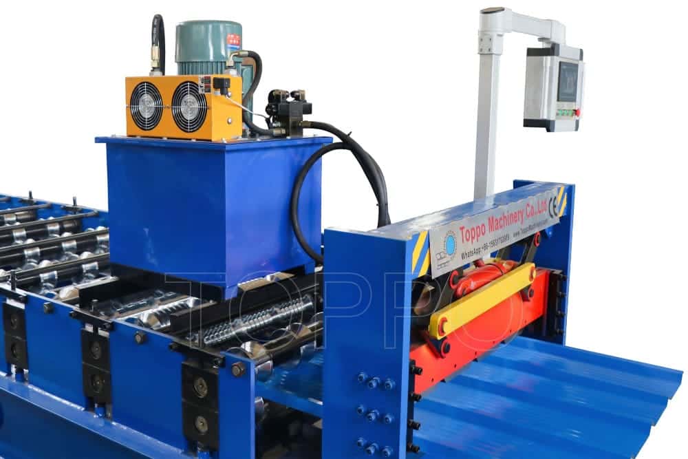 Touchscreen Controlled Trapezoidal Roll Forming Machine with Hydraulic Cutter