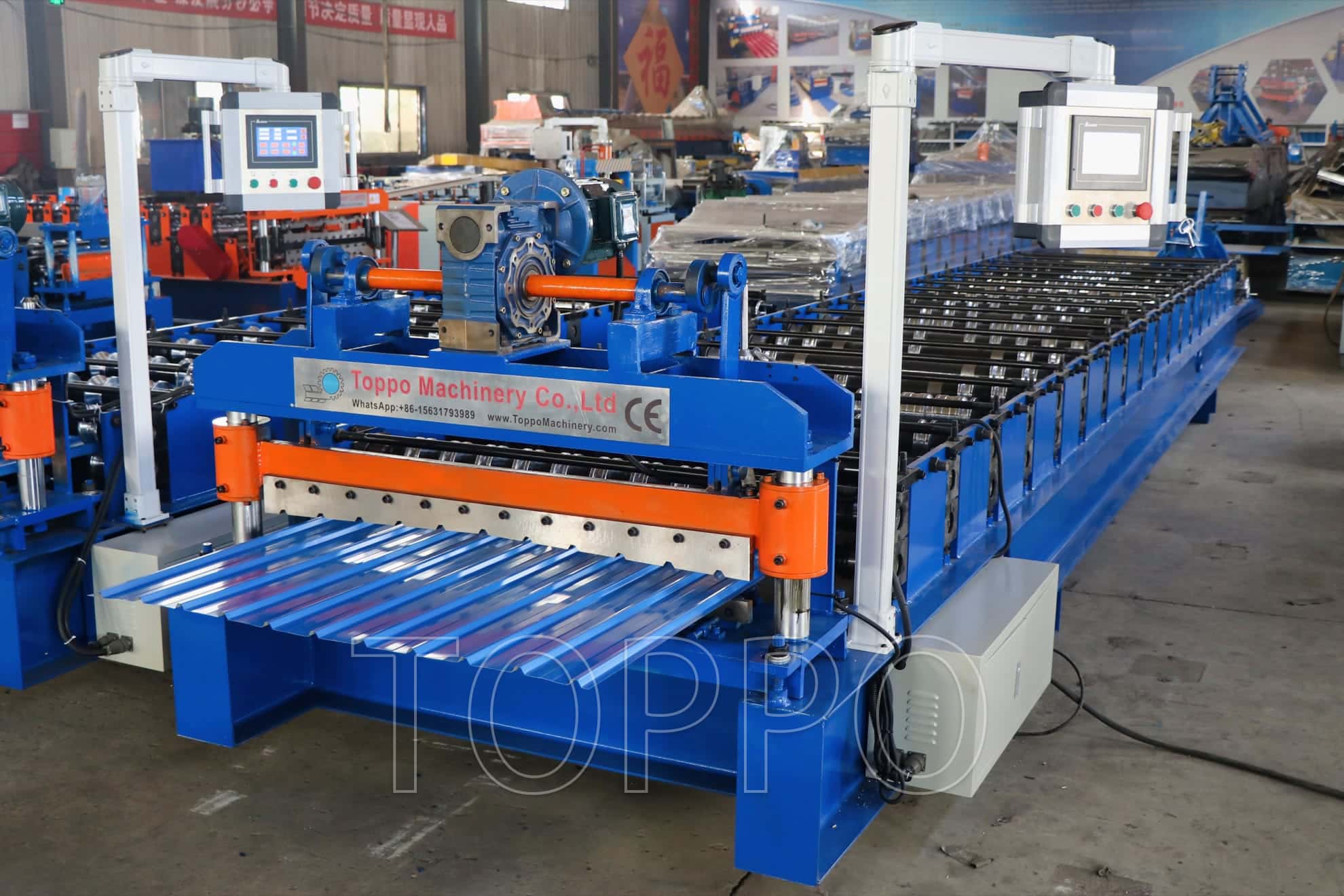 Fully Automatic Trapezoidal Roof Panel Roll Forming Machine with Precision Control