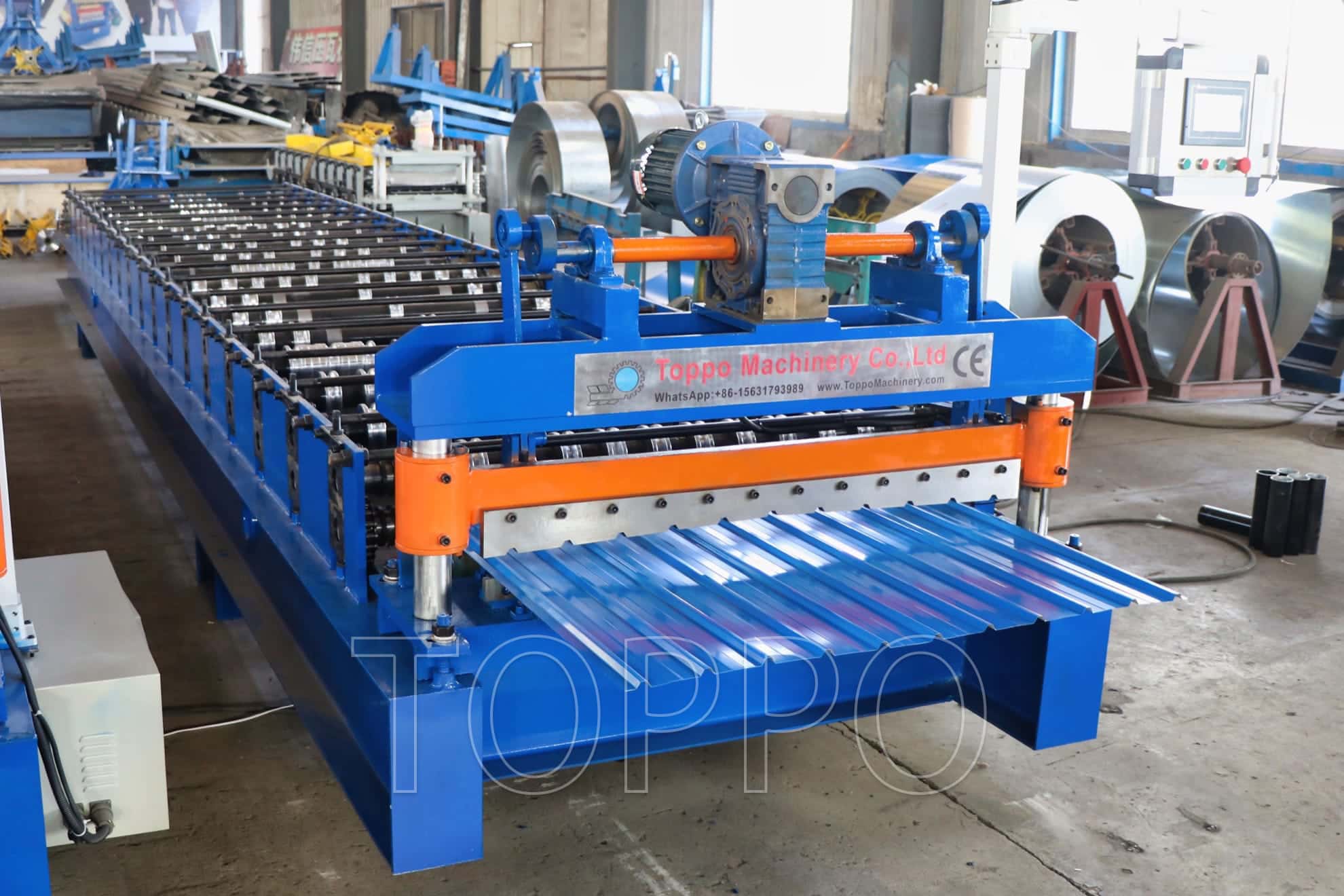 Fully Automatic Trapezoidal Roof Panel Roll Forming Machine with Precision Control