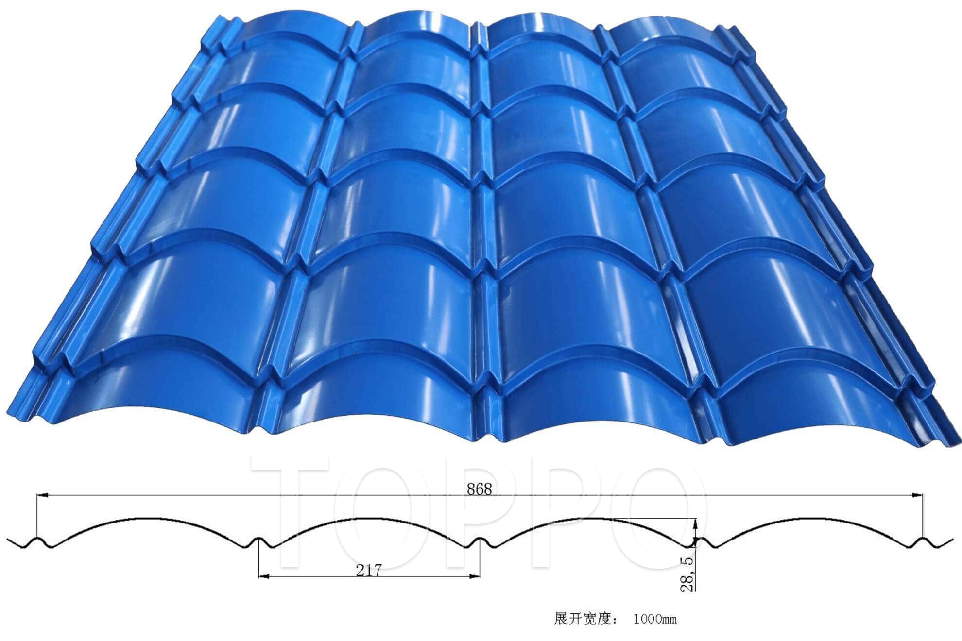 Compact Automatic Bamboo Glazed Tile Roll Forming Machine with PLC Control
