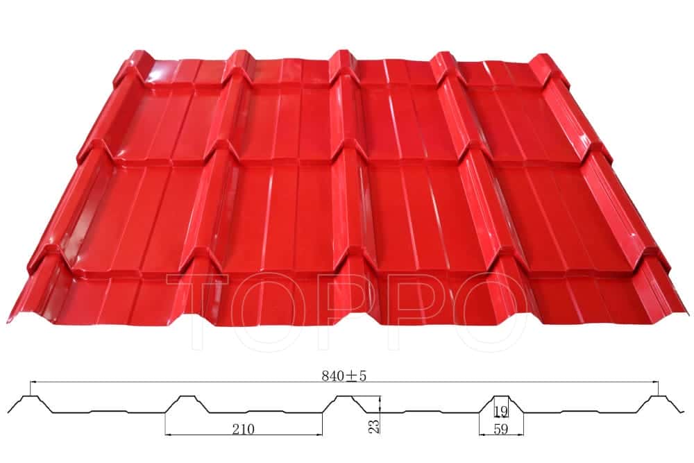 PLC Controlled Bamboo Glazed Tile Forming Machine for Color Steel Roofing