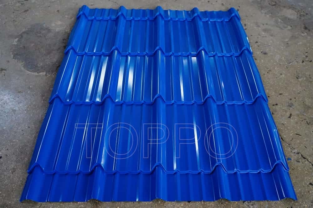 Industrial Glazed Tile Roll Forming Machine with Hydraulic Cutter