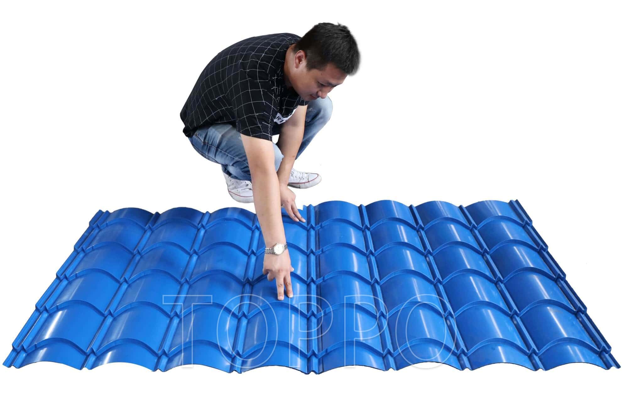 Compact Glazed Tile Roll Forming Machine with Hydraulic System