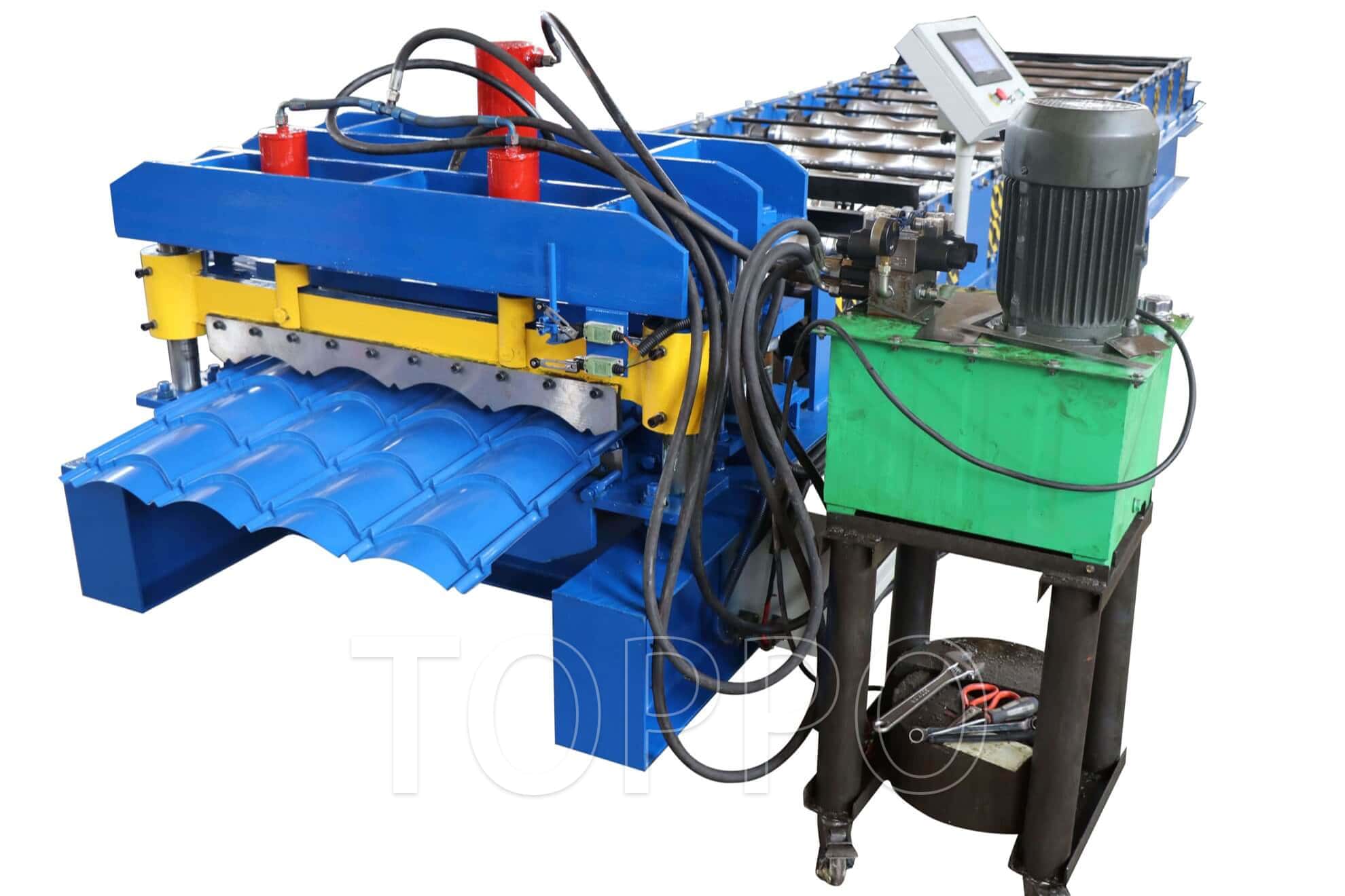 Compact Automatic Bamboo Glazed Tile Roll Forming Machine with PLC Control