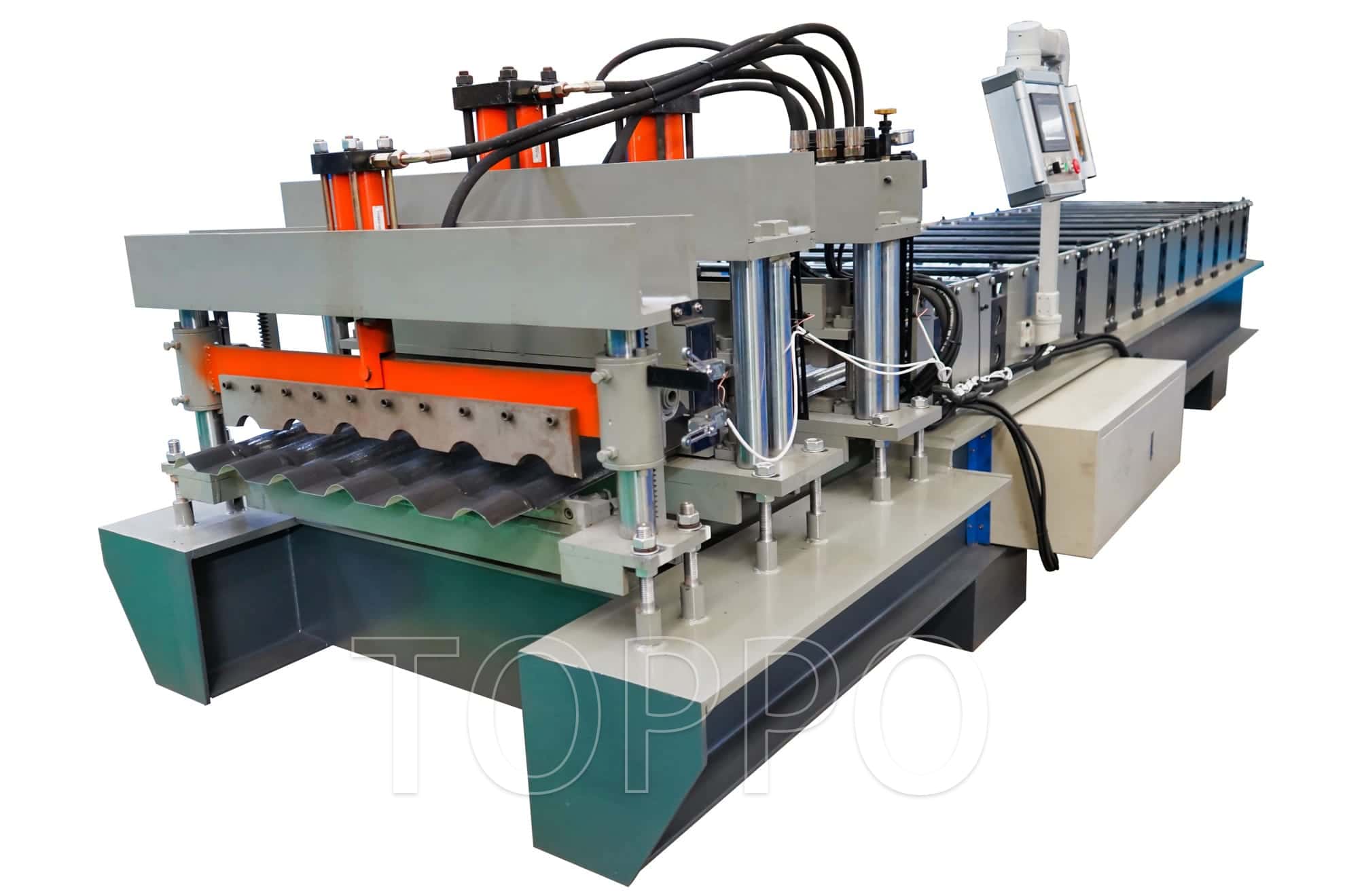 Automatic High-Speed PLC Control Bamboo Glazed Tile Cold Roll Forming Machine