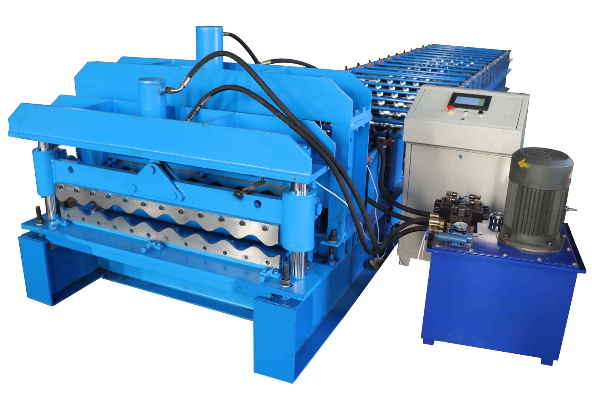 Compact Glazed Tile Roll Forming Machine with Hydraulic System