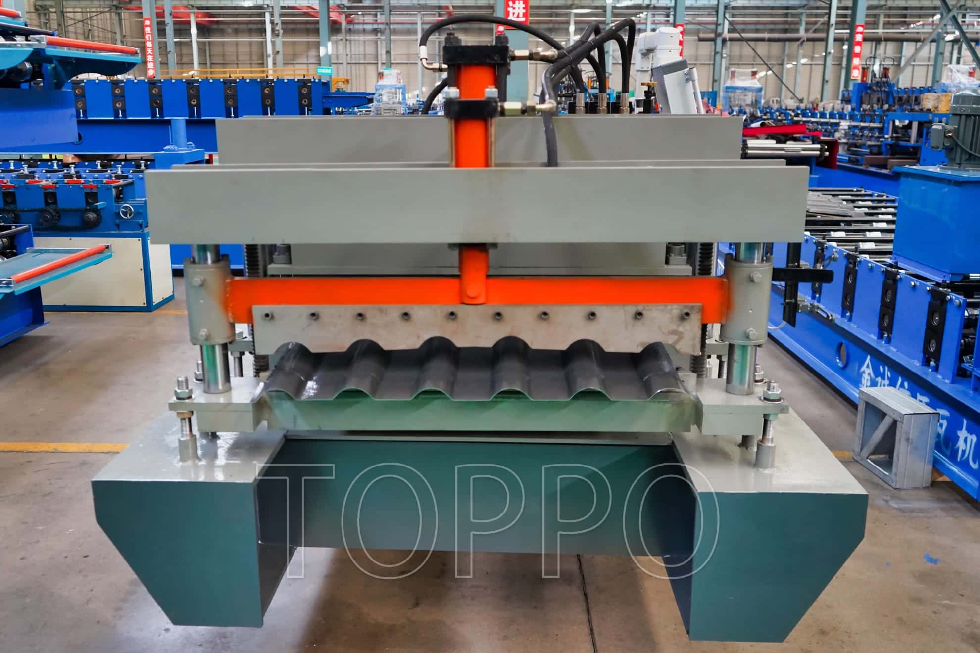 Automatic High-Speed PLC Control Bamboo Glazed Tile Cold Roll Forming Machine