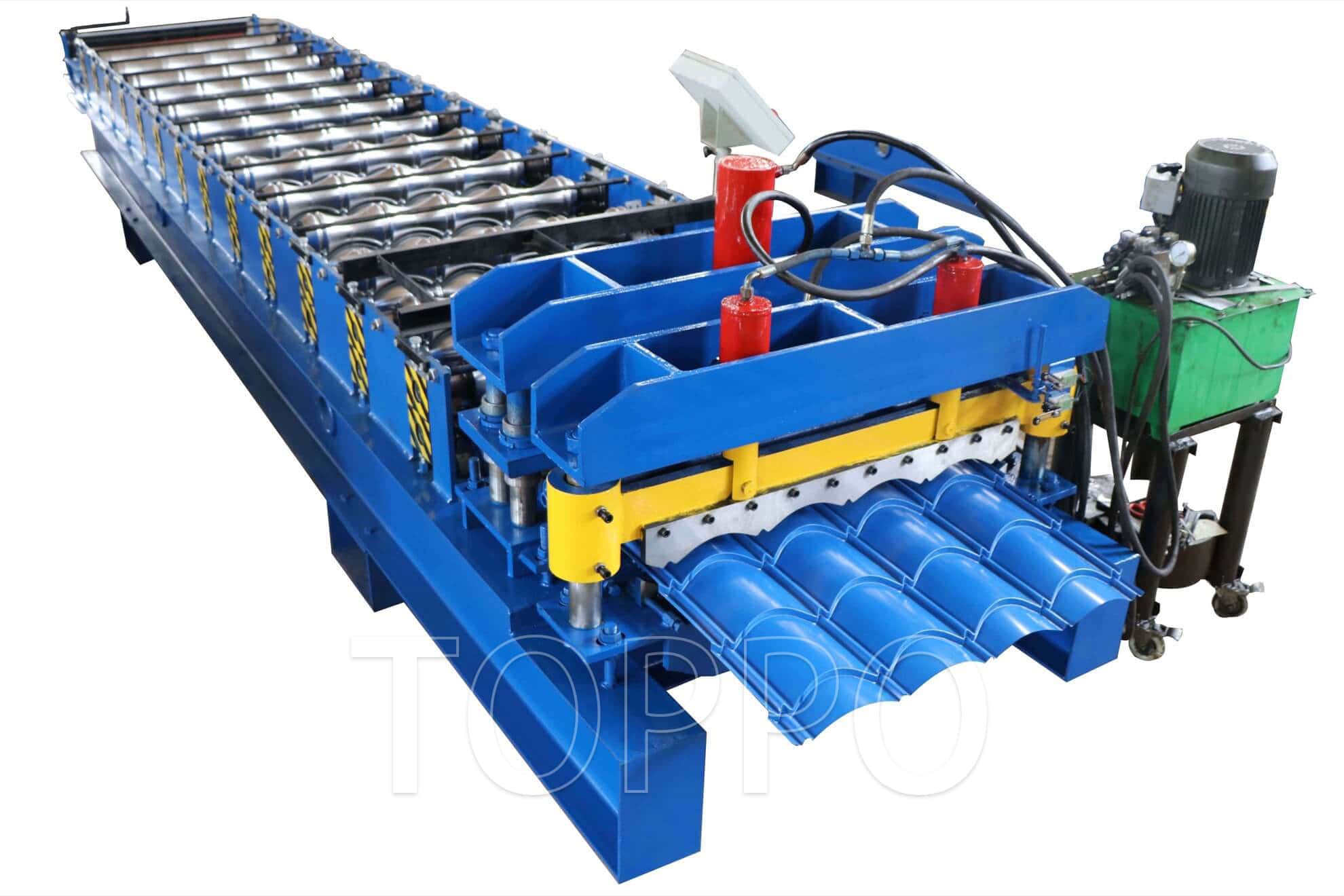 Compact Automatic Bamboo Glazed Tile Roll Forming Machine with PLC Control