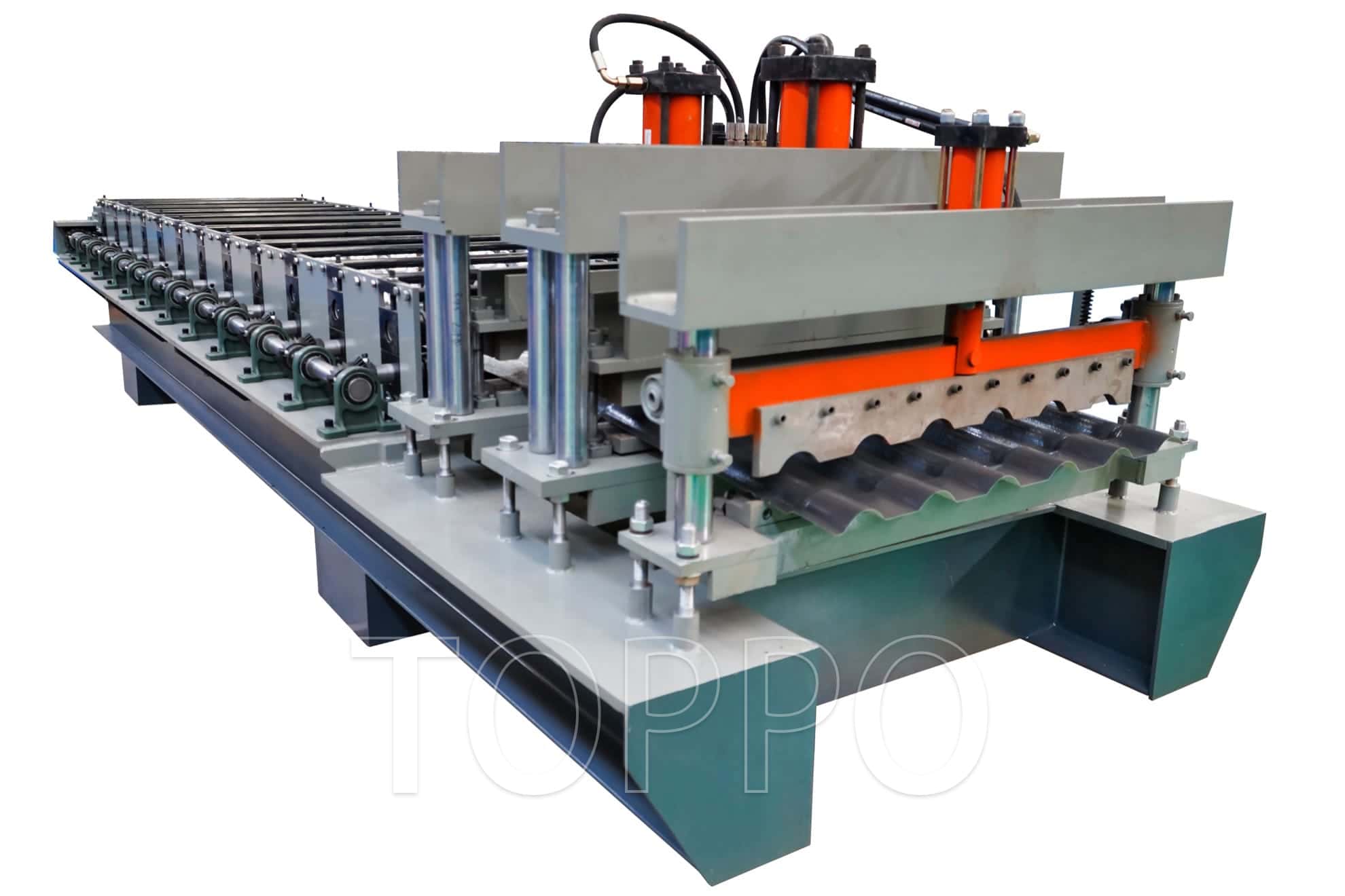 Automatic High-Speed PLC Control Bamboo Glazed Tile Cold Roll Forming Machine