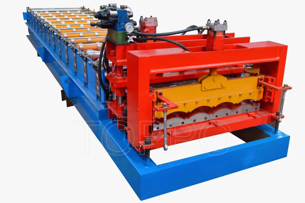 Color Steel Bamboo Glazed Tile Roll Forming Machine with Automatic PLC Control