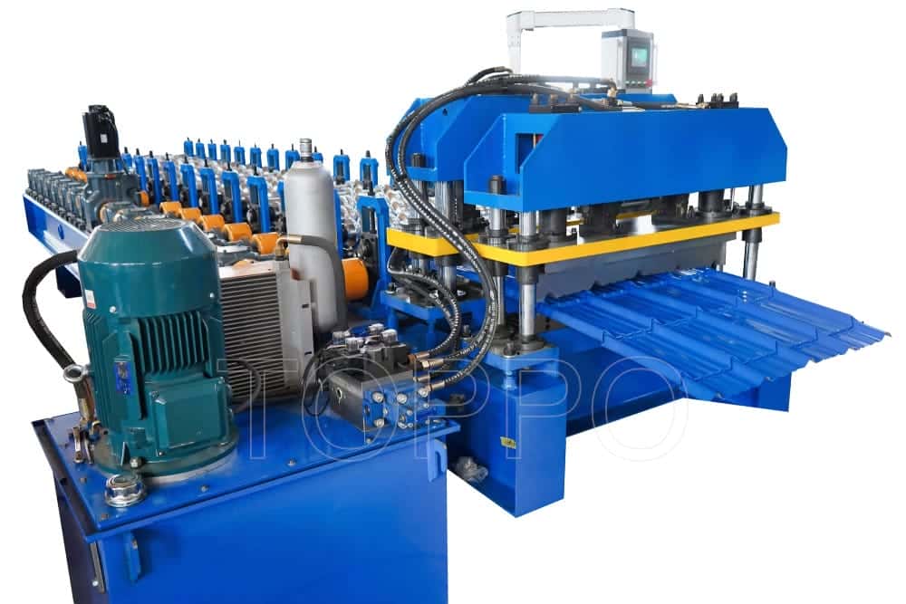 PLC Controlled Glazed Tile Roll Forming Machine for Roofing Sheets