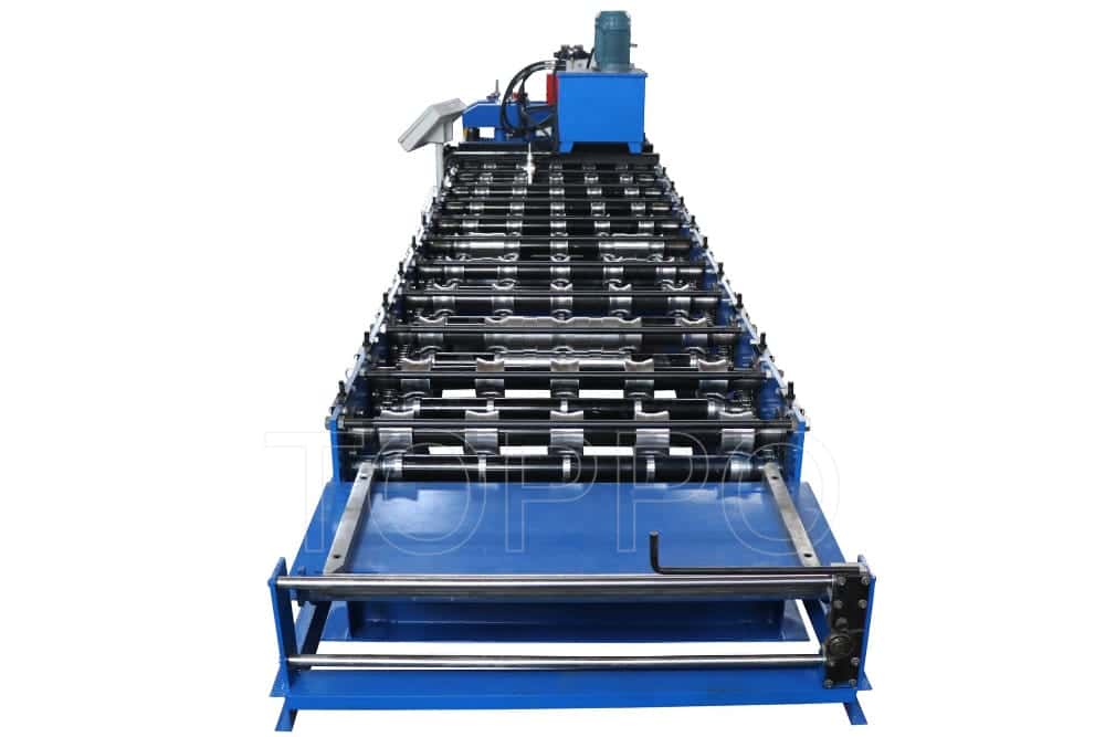 Red Tile Profile Glazed Roll Forming Machine with Hydraulic Cutting