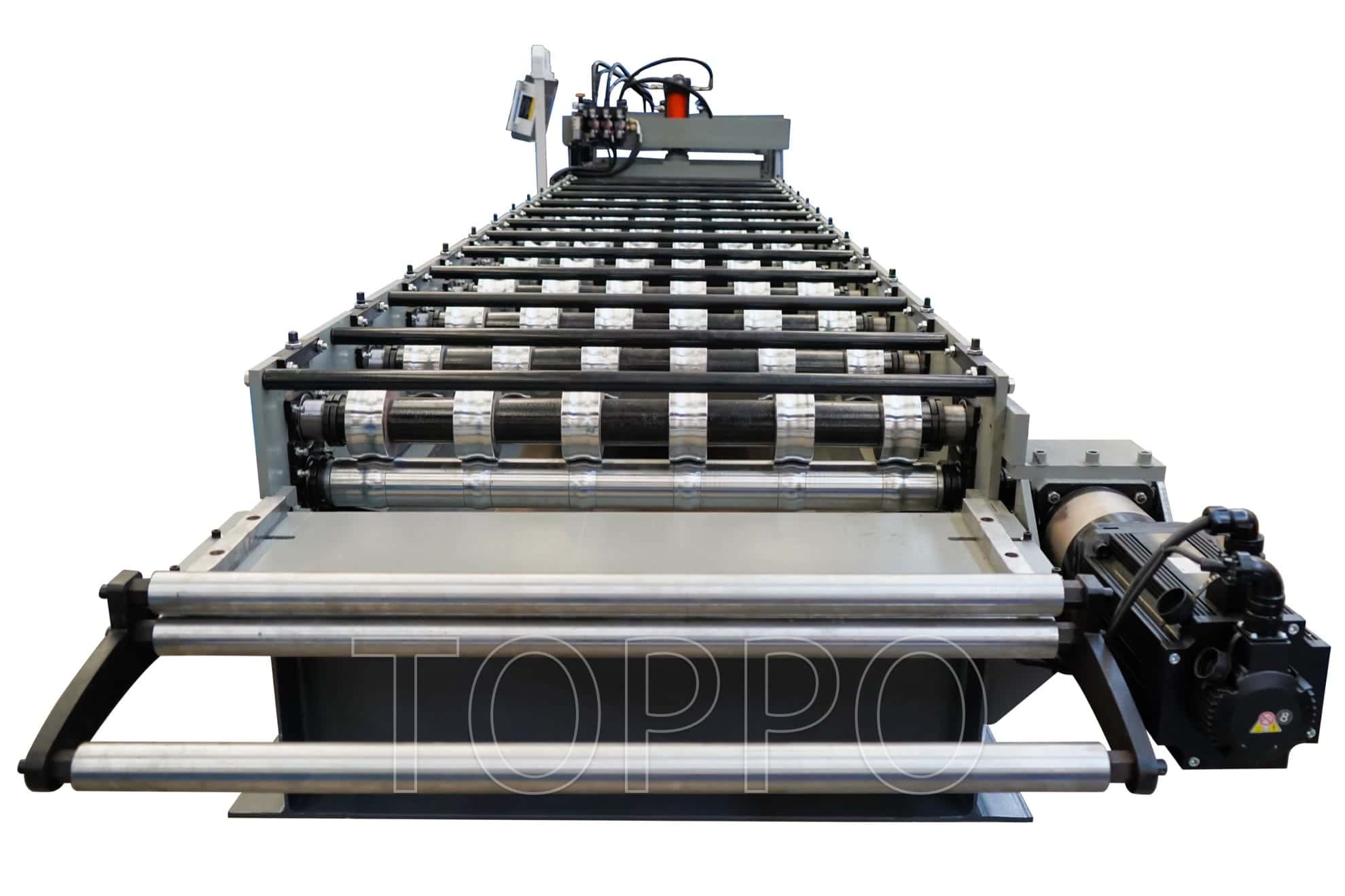Automatic High-Speed PLC Control Bamboo Glazed Tile Cold Roll Forming Machine