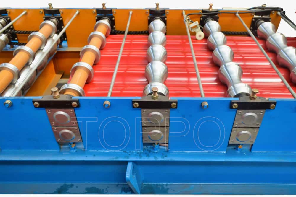Color Steel Bamboo Glazed Tile Roll Forming Machine with Automatic PLC Control
