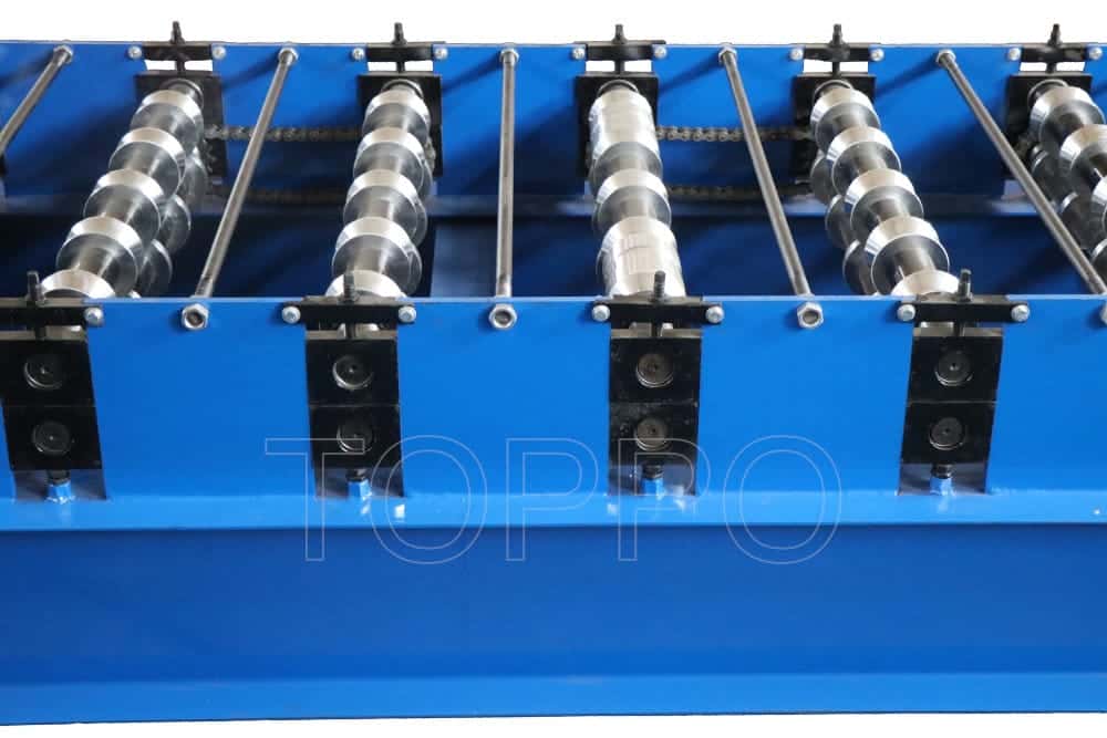 Red Tile Profile Glazed Roll Forming Machine with Hydraulic Cutting