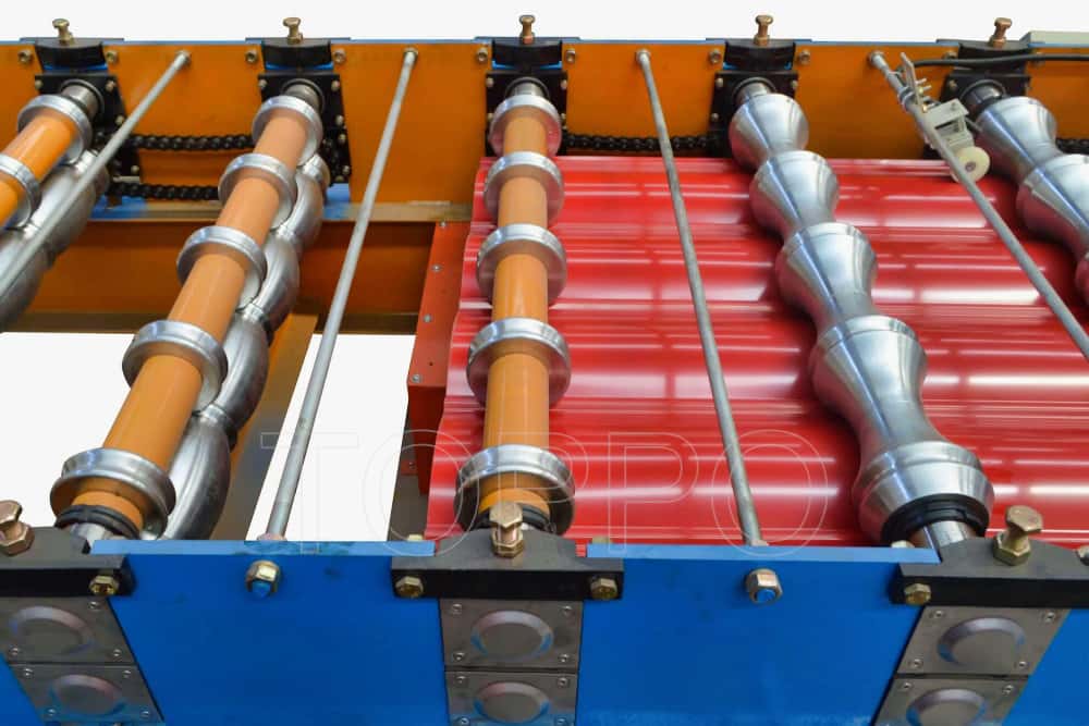 Color Steel Bamboo Glazed Tile Roll Forming Machine with Automatic PLC Control