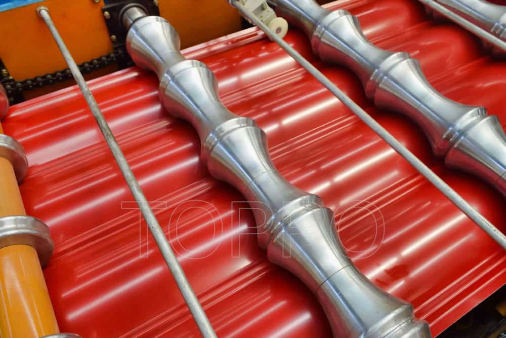 Color Steel Bamboo Glazed Tile Roll Forming Machine with Automatic PLC Control