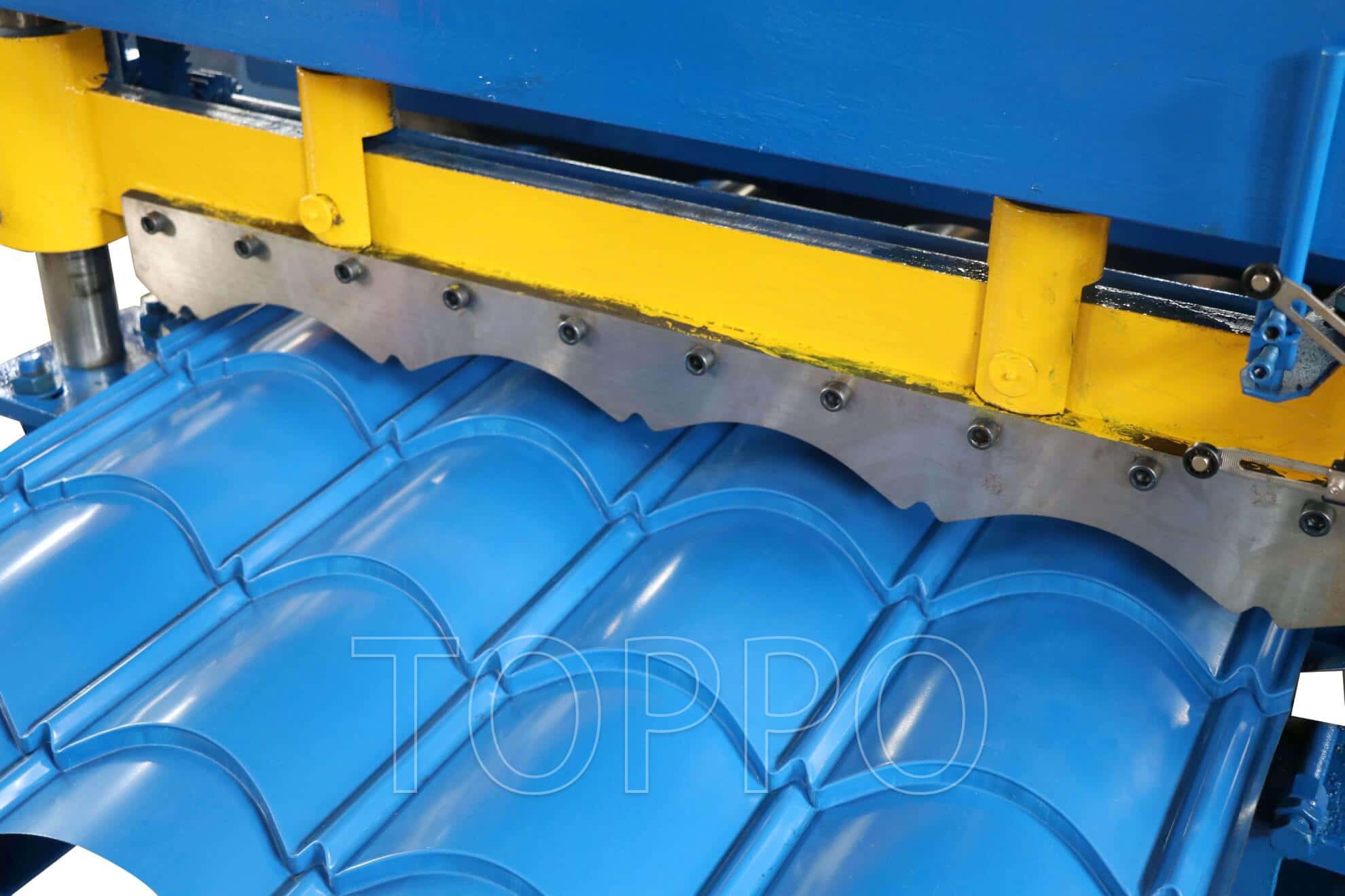Compact Automatic Bamboo Glazed Tile Roll Forming Machine with PLC Control