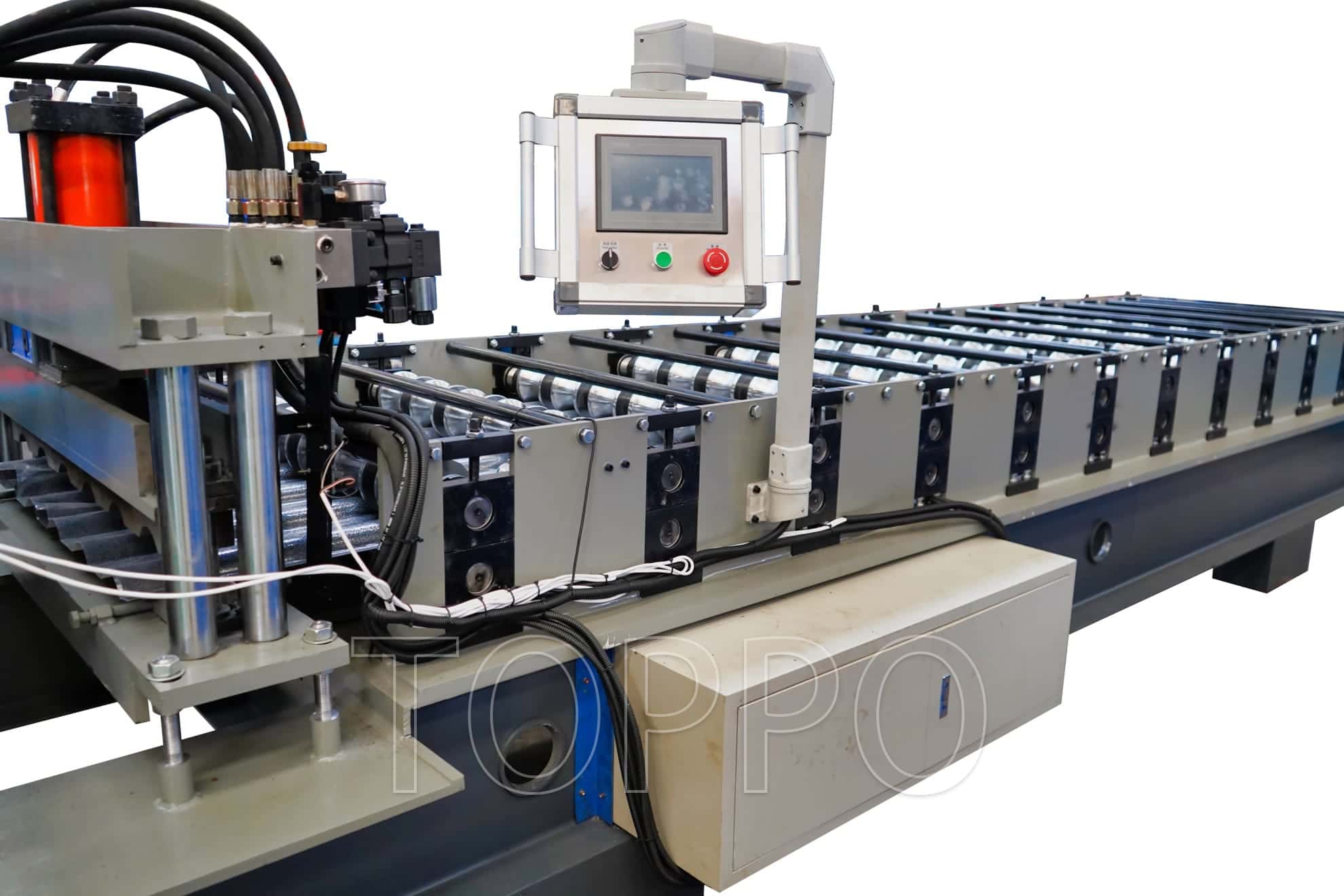 Automatic High-Speed PLC Control Bamboo Glazed Tile Cold Roll Forming Machine